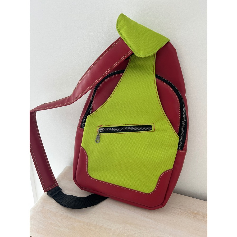 Pickleball/tennis sling Bag Canvas Faux Leather‎ Crossbody Backpack